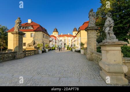 Schloss Ksiaz (Ger.: Fürstenstein). Niederschlesien Provinz, Polen. Stockfoto