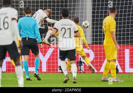 Leipzig, Deutschland. November 2020. Timo WERNER, DFB 9 Punkte, schießt Tor, Treffer, 2-1 im Spiel DEUTSCHLAND - UKRAINE UEFA Nations League, Deutsche Fußball Nationalmannschaft, DFB , Saison 2020/2021 in Leipzig, Deutschland, 14. November 2020 © Peter Schatz / Alamy Live News wichtig: Die DFB-Vorschriften verbieten die Verwendung von Fotos als Bildsequenzen und/oder quasi-Video. Quelle: Peter Schatz/Alamy Live News Stockfoto