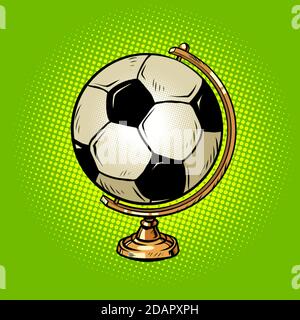 Globus internationalen Fußball, Fußball-Sportausrüstung Stock Vektor