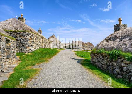 Gearrannan Blackhouse Village, Lewis and Harris, Scotland, Vereinigtes Königreich Stockfoto