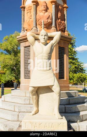 Arawa war Denkmal, Ozeanien, Government Garden, Rotorua, Bay of Plenty, Nordinsel, Neuseeland Stockfoto