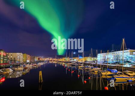 Nordlichter in Trondheim Norwegen Stockfoto