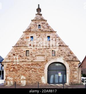 Münchhausenhof, ehemaliger Adelssitz und Herrenhaus, Weserrenaissance, Rinteln, Weserbergland, Niedersachsen, Deutschland Stockfoto