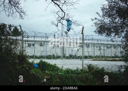 Camp Moria, Lesbos, Griechenland Stockfoto