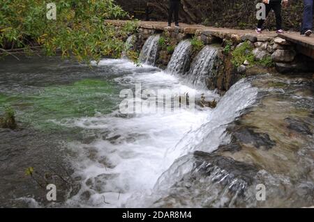 Wasserfall im Ceasarea Philippi Banias National Park Stockfoto