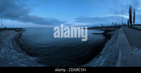 Bodensee bei Dawn von Arbon, Schweiz Stockfoto