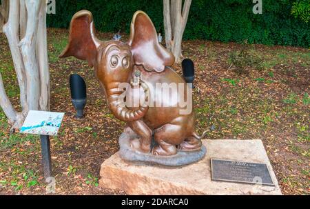 Texas, Abilene, Storybook Capital of America, Skulptur, Dr. Seuss' 'Horton Hears a Who' Stockfoto