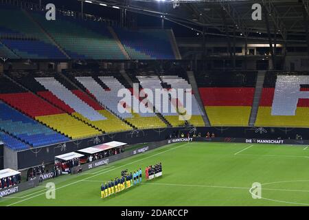 Leipzig, Deutschland. November 2020. Besetzung vor dem Start in der leeren Red Bull Arena GES/Football/UEFA Nations League: Deutschland - Ukraine, 14. November 2020 Fußball: UEFA Nations League: Deutschland gegen Ukraine, Leipzig, 14. November 2020 zur weltweiten Nutzung Kredit: dpa/Alamy Live News Stockfoto