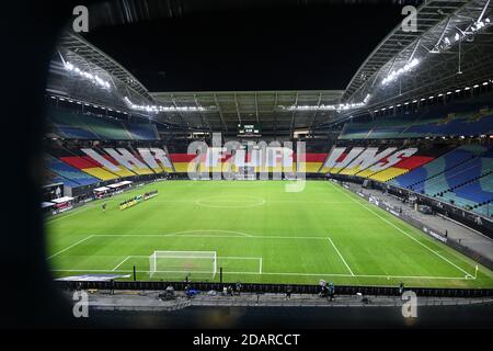 Leipzig, Deutschland. November 2020. Besetzung vor dem Start in der leeren Red Bull Arena GES/Football/UEFA Nations League: Deutschland - Ukraine, 14. November 2020 Fußball: UEFA Nations League: Deutschland gegen Ukraine, Leipzig, 14. November 2020 zur weltweiten Nutzung Kredit: dpa/Alamy Live News Stockfoto