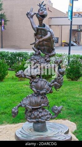 Texas, Abilene, Storybook Capital of America, Skulptur, Dr. Seuss' 'The Turtle Tower' Stockfoto