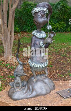 Texas, Abilene, Storybook Capital of America, Skulptur, Dr. Seuss' 'The Grinch and Max' Stockfoto