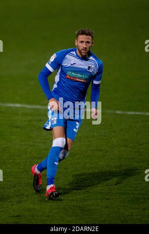 CAMBRIDGE, ENGLAND. 14. NOVEMBER Patrick Brough von Barrow während des Sky Bet League 2 Spiels zwischen Cambridge United und Barrow im R Costings Abbey Stadium, Cambridge am Samstag, 14. November 2020. (Quelle: Leila Coker, MI News)CAMBRIDGE, ENGLAND. 14. NOVEMBER während des Sky Bet League 2 Spiels zwischen Cambridge United und Barrow im R Costings Abbey Stadium, Cambridge am Samstag, 14. November 2020. (Kredit: Leila Coker, MI News) Kredit: MI Nachrichten & Sport /Alamy Live Nachrichten Stockfoto