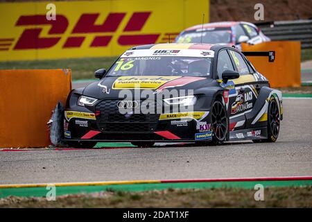 16 Magnus Gilles (bel), Comtoyou Racing, Audi LMS, Aktion beim FIA WTCR Race 2020 in Aragon, 6. Lauf des FIA Worl/LM 2020 Stockfoto