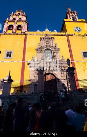 Die Kirche unserer Lieben Frau im UNESCO-Weltkulturerbe Centro Historico in Guanajuato, Mexiko Stockfoto