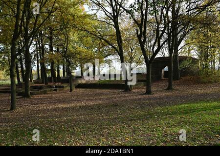 Die Ruinen von Wachtendonk Castle Stockfoto