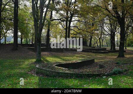 Die Ruinen von Wachtendonk Castle Stockfoto