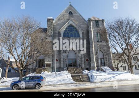 MONTPELIER, VERMONT, USA - 20. FEBRUAR 2020: Blick auf die Hauptstadt Vermont im Winter Stockfoto