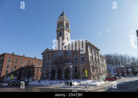 MONTPELIER, VERMONT, USA - 20. FEBRUAR 2020: Blick auf die Hauptstadt Vermont im Winter Stockfoto