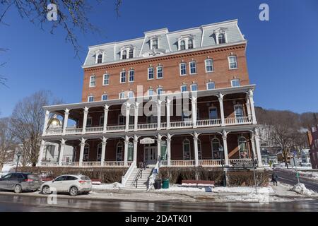 MONTPELIER, VERMONT, USA - 20. FEBRUAR 2020: Blick auf die Hauptstadt Vermont im Winter Stockfoto