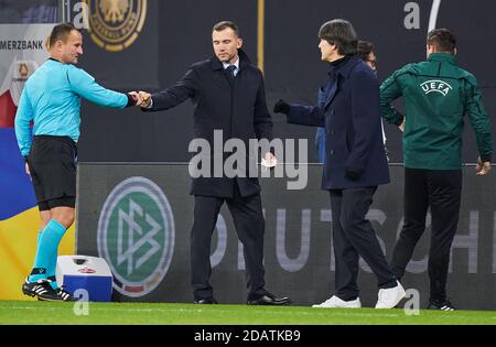 DFB-Headcoach Joachim Jogi LOEW, LÖW,Andrij SCHEWTSCHENKO, Trainer UKR im Spiel DEUTSCHLAND - UKRAINE 3-1 UEFA Nations League, DFB, Saison 2020/2021 in Leipzig, Deutschland, 14. November 2020 © Peter Schatz / Alamy Live Nachrichten wichtig: Die DFB-Vorschriften verbieten die Verwendung von Fotos als Bildsequenzen und/oder quasi-Video. Stockfoto