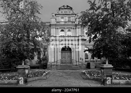 Die Fassade des Rathauses von Penrith, Stadtzentrum von Penrith, Cumbria, England, Großbritannien Stockfoto