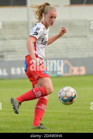 Aalst, Belgien. November 2020. Zulte Waregem Mittelfeldspieler Lotte De Wilde im Bild während eines weiblichen Fußballspiels zwischen Eendracht Aalst und SV Zulte Waregem am siebten Spieltag der Saison 2020 - 2021 der belgischen Scooore Womens Super League, Samstag 14. November 2020 in Aalst, Belgien . FOTO SPORTPIX.BE Dirk VUYLSTEKE Dirk Vuylsteke Sportpix.be Quelle: SPP Sport Presse Foto. /Alamy Live Nachrichten Stockfoto