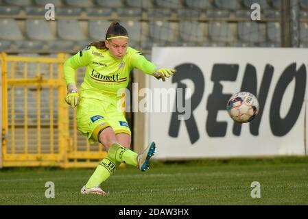 Aalst, Belgien. November 2020. Die Torhüterin von Zulte Waregem, Ianthe Meersschaert, wurde während eines Frauenfußballspiels zwischen Eendracht Aalst und SV Zulte Waregem am siebten Spieltag der Saison 2020 - 2021 der belgischen Scooore Womens Super League, Samstag, 14. November 2020 in Aalst, Belgien, abgebildet. FOTO SPORTPIX.BE Dirk VUYLSTEKE Dirk Vuylsteke Sportpix.be Quelle: SPP Sport Presse Foto. /Alamy Live Nachrichten Stockfoto