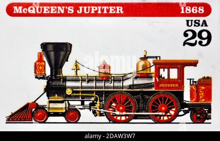 29¢ McQueen’s Jupiter Locomotives Stamp Stockfoto