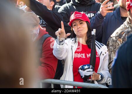Washington DC, USA. November 2020. Hunderttausende Anhänger von Präsident Trump versammelten sich am 14. November 2020 in Washington DC beim Millionen-Maga-Marsch, um "den Diebstahl zu bestehlen". Kredit: Albert Halim/Alamy Live Nachrichten Stockfoto