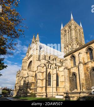 Lincoln Kathedrale zentralen Turm und Süd-Querschiff Stockfoto