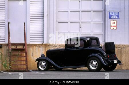 1932 Ford Modell B Hotrod. Autofahren in Salem Massachusetts USA Stockfoto