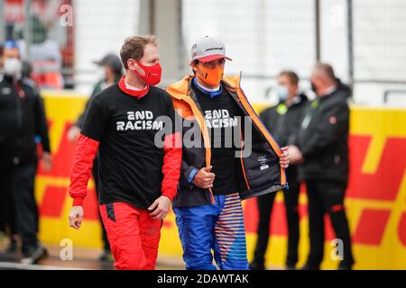 Tuzla in der Nähe von Istanbul, Türkei. November 2020. VETTEL Sebastian (ger), Scuderia Ferrari SF1000, SAINZ Carlos (Spa), McLaren Renault F1 MCL35, Portrait während des Formel 1 DHL Turkish Grand Prix 2020, vom 13. Bis 15. November 2020 im Intercity Istanbul Park, in Tuzla, in der Nähe von Istanbul, Türkei - Foto Antonin Vincent / DPPI / LM Kredit: Gruppo Editoriale LiveMedia/Alamy Live News Stockfoto