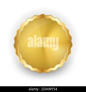 Abstrakte Gold-Label-Vorlage auf weiß. Vektorgrafik Stock Vektor