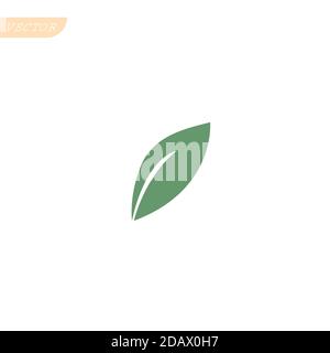 Grünes Blatt ökologie Natur element Vektor icon Stock Vektor