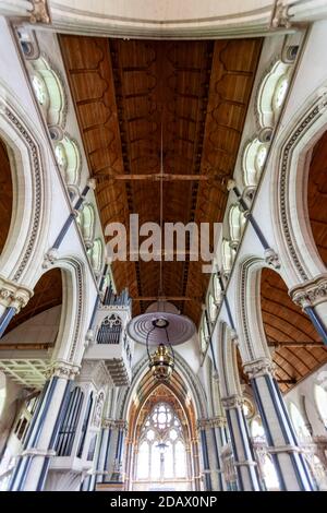 Decke der Kirche St. Mary, Studley Royal, North Yorkshire, England, Großbritannien Stockfoto