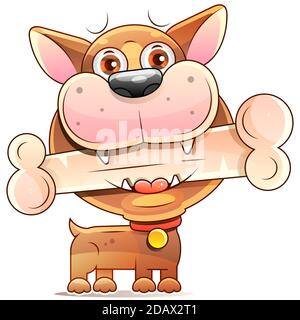Vektor von Cartoon Dog realistische Skizze Stock Illustration auf EINEM Hintergrund. Für Design, Dekoration, Logo. Stock Vektor
