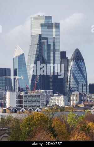 Wolkenkratzer in der City of London, England Vereinigtes Königreich Großbritannien Stockfoto