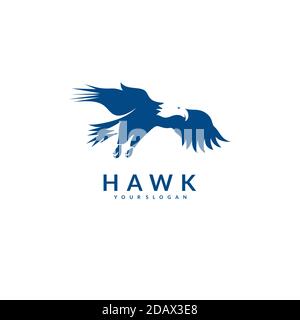 Silhouette Adler Falke Falke . Logo Vogel Adler Falke Falke. Vektorgrafik Stock Vektor