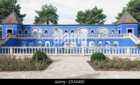 Landgraaf, Niederlande, 26. Oktober 2019: Der Palacio dos Marquises de Fronteira in Lissabon war die Inspiration für diesen Garten und diese Galerie. Stockfoto