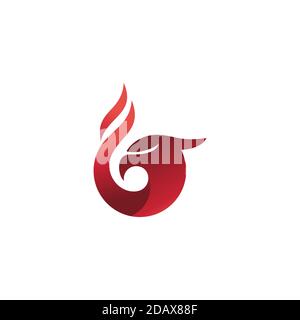 Red Eagle Farbverlauf Logo-Design Stock Vektor