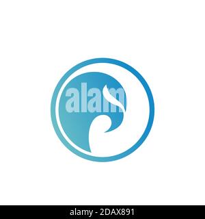 Einfacher Adlerkopf mit Kreis-Logo-Design Stock Vektor