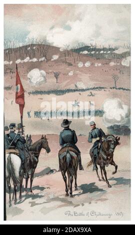 Amerikanischer Bürgerkrieg. 1861-1865 Chattanooga Kampagne oder die Kämpfe um Chattanooga, (23.–25. November 1863) Union Major General Ulysses S. Grant, fighti Stockfoto