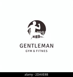 Männer trainieren, für Fitness, Fitness-Studio und andere Sport-Logos Stock Vektor