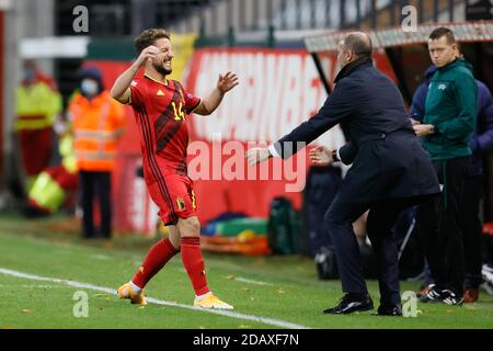 Belgiens Dries Mertens feiert nach dem Tor während des UEFA Nations League League A, Gruppe 2 Spiel im King Power Stadion in Den Dreefts, Leuven, Belgien. Stockfoto