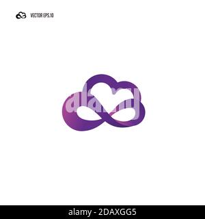 Cloud Sync Logo, Cloud Computing mit Datensynchronisierung Logo-Design. Stock Vektor