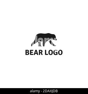 Bär Silhouette Logo-Design Stock Vektor