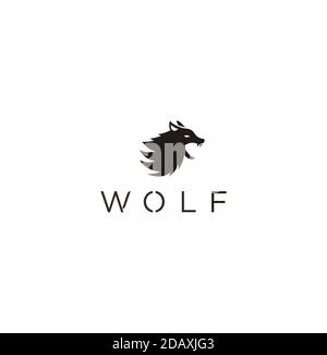 wolf Kopf Logo Design Vektor Stock Vektor