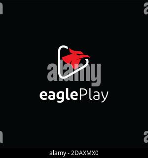 Moderner Adler Vogel Media Logo Vektor Symbol Illustration Stock Vektor