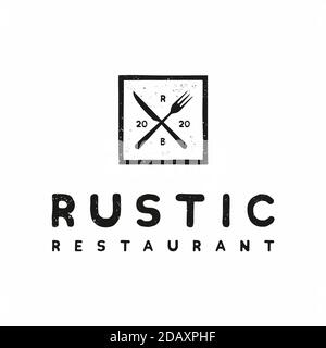 Vintage Rustikale Stempel für Restaurant Logo Design Stock Vektor