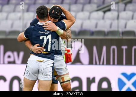 Florenz, Italien. November 2020. Italien gegen Schottland, Herbst Nations Cup Rugby Spiel in florenz, Italien, November 14 2020 Kredit: Unabhängige Fotoagentur/Alamy Live Nachrichten Stockfoto